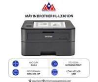 Máy in Brother HL-L2361DN - In laser đen trắng, in 2 mặt tự động, kết nối mạng LAN