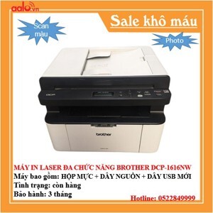 Máy in laser đen trắng đa năng Brother DCP-1616NW - A4