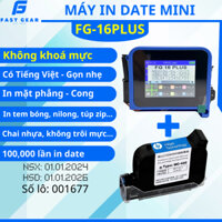 Máy in date cầm tay mini 16 Plus in trên bao bì, chai lọ, hộp, túi gói, thực phẩm, không khóa mực