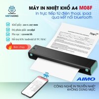 Máy In Di Động  A4 M08F - In giấy nhiệt - Kết nối Bluetooth in trực tiếp từ iPhone - iPad, USB [Hỏa tốc HCM]