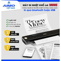 Máy In Di Động Nhỏ Gọn M08E - In giấy nhiệt A4 - Kết nối Bluetooth in trực tiếp từ điện thoại, máy tính bảng hoặc PC