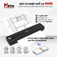 Máy In Di Động Nhỏ Gọn M08E - In giấy nhiệt A4 - Kết nối Bluetooth in trực tiếp từ điện thoại, máy tính bảng hoặc PC