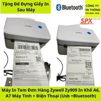 Máy in đơn hàng Shopee kết nối điện thoại Zywell Zy909 USB & Bluetooth