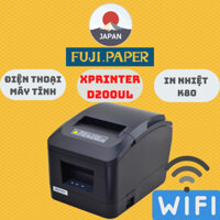 Máy In Đơn Livestream,  Máy in bill, hóa đơn nhiệt khổ K80 Xprinter D200UL Mạng Lan + USB (In điện thoại + Máy Tính)