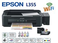 Máy in Epson L355, In, Scan, Copy, Wifi, In phun màu mực tiếp ngoài