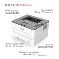 Máy in giấy bóng kính, tem nhãn A4 wifi Pantum P3308DW, 2 mặt, đổ mực dễ dàng