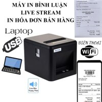 Máy in hóa đơn bán hàng khổ giấy k80mm WIFI KO DÂY - Máy in T80A USB + LAN