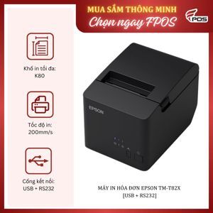 Máy in hóa đơn Epson TM-T82X (USB + RS232)