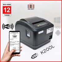 Máy in hoá đơn K80 dPos K200W K200L WIFI in bill Không Dây từ điện thoại máy tính PC với app Bán Hàng - Dâu Mart