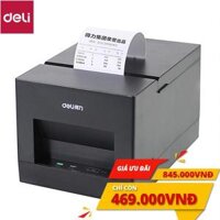 Máy in hóa đơn nhiệt Deli - màu đen - Kết nối cổng USB máy tính - Kích thước khổ giấy in 58mm -DL581 - USB- DL-581PS
