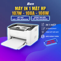 Máy in hp 1 mặt Laser trắng đen HP 107w|108A|108W Printer (In, Wifi, Trắng)