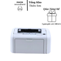 Máy in HP 1020 cũ. Hình thức máy nhỏ gọn . Hộp mực to in được 1500 trang mấy phải đổ mực
