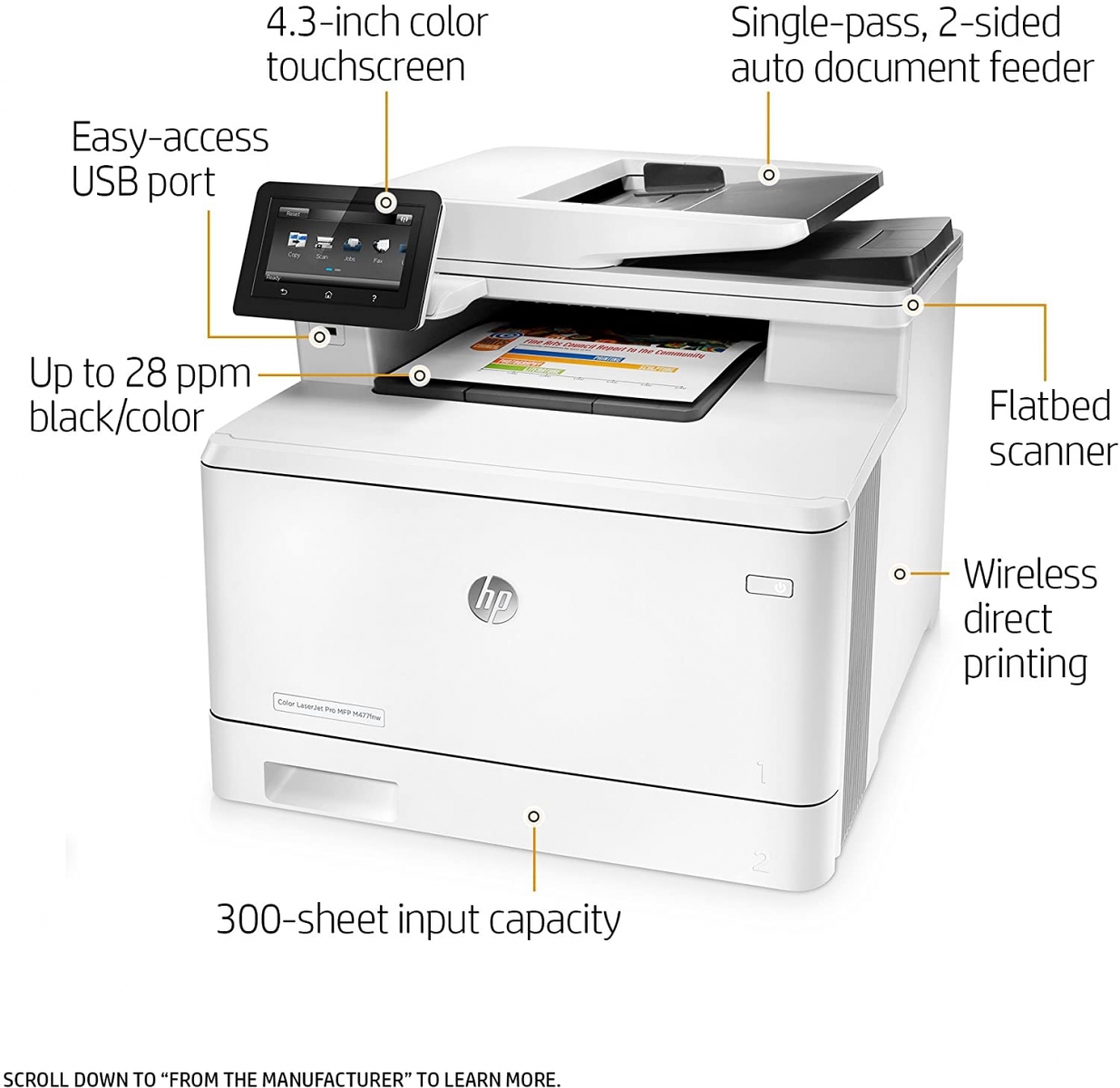 Máy in HP Color LaserJet Pro MFP M479fdw (W1A81A)