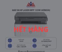 Máy in HP Laser MFP 135W (4ZB83A) – In laser trắng đen đa năng, scan, copy, kết nối mạng WiFi, in qua điện thoại