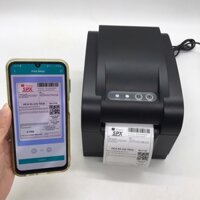 Máy in kết nối điện thoại in đơn GHTK, In tem mã vạch, in đơn sàn TMDT khổ A7( 70x100mm) XP-350BM
