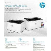 Máy in laser đen trắng HP 107W - 4ZB78A - Hàng chính hãng