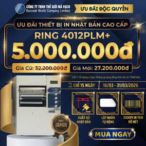 Máy in mã vạch RING 4012PLM+