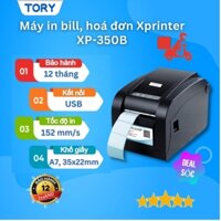 Máy in mã vạch, tem nhãn, decal, hàng chính hãng Xprinter XP-350B khổ 80mm (kết nối USB)
