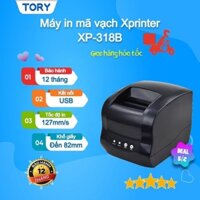 Máy in mã vạch, tem nhãn, decal, hàng chính hãng Xprinter XP-318B khổ 80mm (USB + LAN)