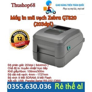 Máy in mã vạch Zebra GT820