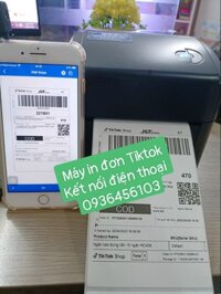 Máy in mã vận đơn TikTok Shop qua điện thoại và máy tính in khổ A6 - 420B cổng Lan