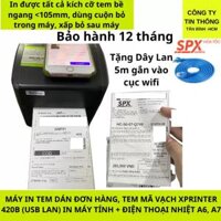 Máy in mã vận đơn TikTok Shop qua điện thoại và máy tính in khổ A6 – Xprinter 420B cổng Lan