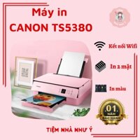 MÁY IN MÀU HỒNG CANON TS5380 CHÍNH HÃNG - KẾT NỐI WIFI IN MÀU, PHOTO, IN ẢNH, IN 2 MẶT , CÓ TIẾNG VIỆT BẢO HÀNH 12 THÁNG