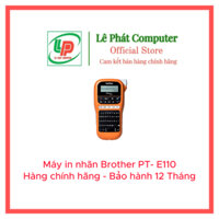 Máy in nhãn Brother PT-E110 cầm tay dùng để đánh dấu cáp mạng - Hàng chính hãng - Bảo hành 12 Tháng