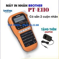 Máy in nhãn cầm tay Brother P-Touch PT-E110 - Tặng 1 cuộn nhãn 12mm (Kèm Adapter nguồn + 2 Nhãn)