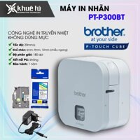 Máy In Nhãn Chính Hãng Brother P-Touch Cube PT-P300BT [tặng kèm 1 hộp nhãn Brother TZe-12mm]