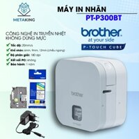 Máy In Nhãn Chính Hãng Brother P-Touch Cube PT-P300BT [tặng kèm 1 hộp nhãn Brother TZe-12mm]
