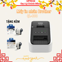 Máy in nhãn để bàn Brother QL-800 In màu - Kết nối với máy tính - Hàng chính hãng bảo hành 12 tháng