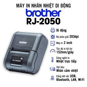 Máy in nhãn wifi Brother RJ-2050