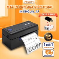 Máy in nhiệt bluetooth AYIN 480BT in đơn sàn TMĐT khổ A6,A7,in hoá đơn, in mã vận đơn,mã vạch