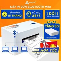 Máy in nhiệt bluetooth mini AYIN 368BT, in đơn sàn TMĐT, mã vận chuyển, logo, tem, barcode, hoá đơn bán hàng