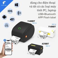 Máy in nhiệt Bluetooth / USB, độ phân giải 203 dpi, bảo hành 12 tháng, in hóa đơn, ghi chú chuyển phát nhanh, nhãn dán, nhãn, mã vạch, logo tự dán nhãn