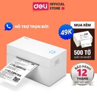 Máy In Nhiệt DELI A6 A7 In Đơn Hàng Hóa Đơn Tem Mã Vạch Phiếu Gửi Logo Decal Tự Dán - Kết Nối USB, Tốc Độ In 1 Đơn/s
