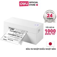 Máy In Nhiệt Deli - In Đơn Hàng TMĐT, Hóa Đơn Vận Chuyển, Tem Nhãn Mã Vạch, Phiếu Gửi, Logo Không Cần Mực, Bill Thanh Toán, Mini Code, Bar Code - Tốc Độ 1sđơn, Có Thể Dán Ngay - Kết Nối USB - Hàng Chính Hãng - DL-770D - Khổ in lớn - 108mm