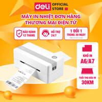 Máy In Nhiệt DELI Khổ A6 A7 Kết Nối Máy Tính Điện Thoại In Đơn Hàng TMĐT Tem Phiếu Nhãn Dán Minicode