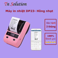 Máy in nhiệt DP23 in bill, tem nhãn mã vạch cầm tay bluetooth - hỗ trợ nhiều mẫu cho điện thoại - Hồng nhạt