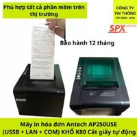 MÁY IN NHIỆT IPOS ANTECH AP250USE IN TỪ ĐIỆN THOẠI + MÁY TÍNH (USB + LAN + COM Rs232)