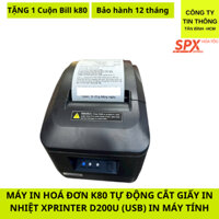 Máy In Nhiệt K80, In Hoá Đơn, In Bill 80mm Tự Động Cắt Giấy USB In Máy Tính/ Laptop Xprinter D200U