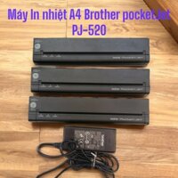 Máy in nhiệt khổ A6-A5-A4 Brother pocketJet Pj-520.hàng cũ hình thức đẹp 90%.kem adapto