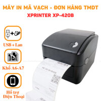 Máy in nhiệt khổ A6, in đơn hàng TMDT Chuyên in đơn Shopee Xprinter 420B - Xprinter DT426B