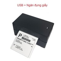 Máy in nhiệt khổ A6 in đơn hàng logo decal tự dán minicode kết nối USB Heinler