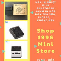 Máy in nhiệt mini bluetooth 80mm in hóa đơn trà sữa, shopee,... KHÔNG DÂY