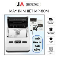 Máy In Nhiệt Mini Cầm Tay Không Dây MP-80 Kết Nối Bluetooth Kích Thướt Giấy 80mm, Máy In Bill Tiện Lợi (J.A OFFICIAL))