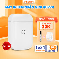 Máy in nhiệt mini cầm tay bluetooth Ayin D11 in mã QR, barcode mã vạch, ghi chú