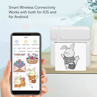 Máy In Nhiệt Mini HD Độ Phân Giải 200 Dpi Inkless Sạc Di Động Bỏ Túi Với 1 Cuộn Giấy