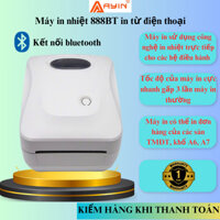 Máy in nhiệt Mini Máy In Nhiệt bluetooth khổ Giấy In Nhiệt  A6 A7 888BT AYIN in đơn hàng mã vận đơn